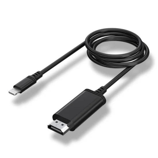 Porodo lightning to HDMI cable - Full HD Resolution (2M) - Black